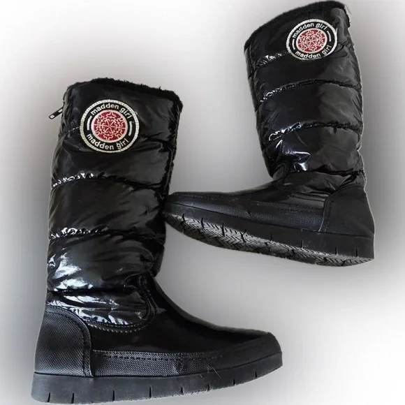 Madden Girl Black Winter & Rain Boots - Picture 3 of 6
